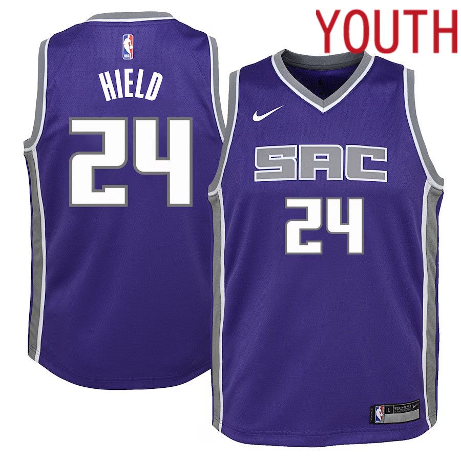 Youth Sacramento Kings #24 Buddy Hield Nike Purple Swingman NBA Jersey